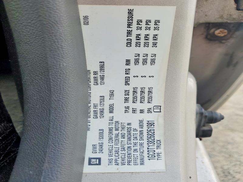 2006 Chevrolet Colorado მანქანა იყიდება აუქციონზე, vin: 1GCDT138268261981, აუქციონის ნომერი: 59631456