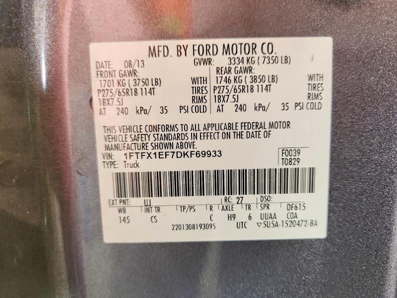 Aukcja sprzedaży 2013 Ford F150, vin: 1FTFX1EF7DKF69933, numer aukcji: 60177566