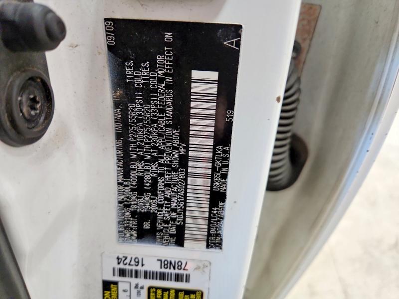 Aukcja sprzedaży 2010 Toyota Sequoia, vin: 5TDJY5G17AS027803, numer aukcji: 63285146
