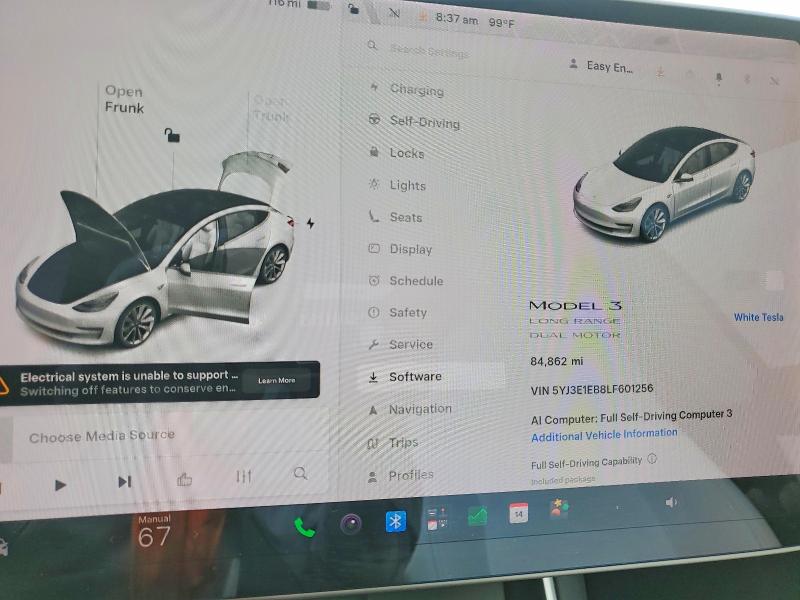 Продаж на аукціоні авто 2020 Tesla Model 3, vin: 5YJ3E1EB8LF601256, номер лоту: 60883746