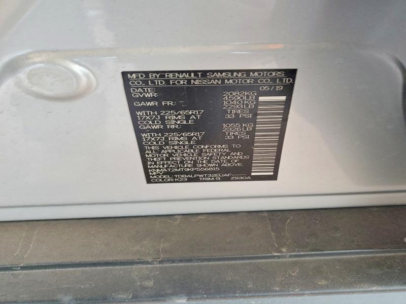 Aukcja sprzedaży 2019 Nissan Rogue, vin: KNMAT2MT9KP556815, numer aukcji: 62426426