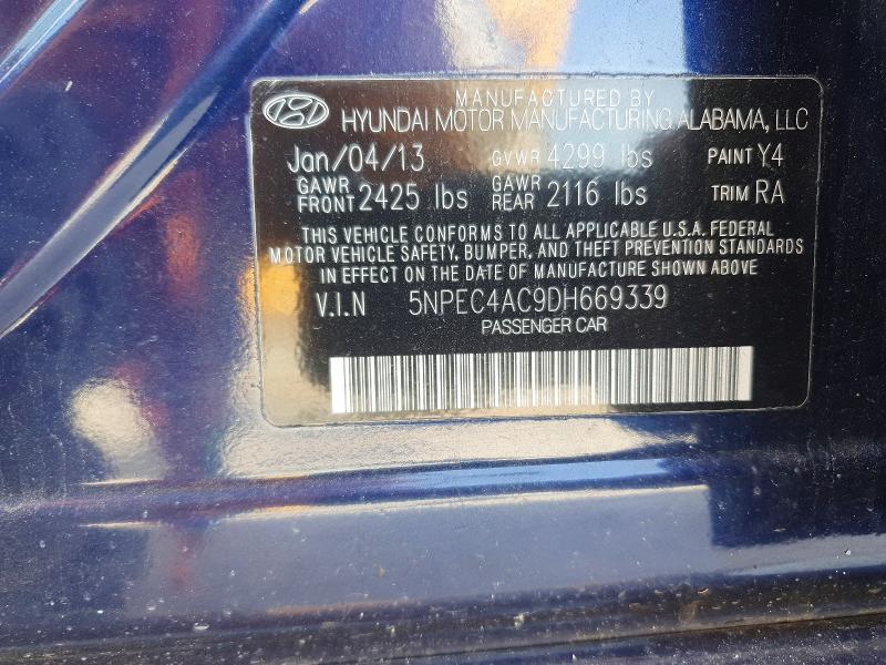 Продаж на аукціоні авто 2013 Hyundai Sonata, vin: 5NPEC4AC9DH669339, номер лоту: 60865516