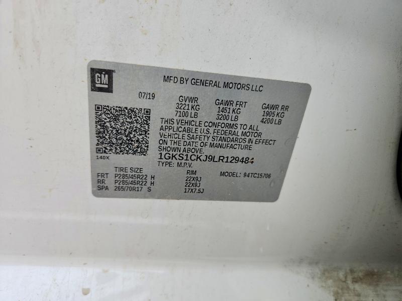 Продаж на аукціоні авто 2020 Gmc Yukon, vin: 1GKS1CKJ9LR129484, номер лоту: 62485136