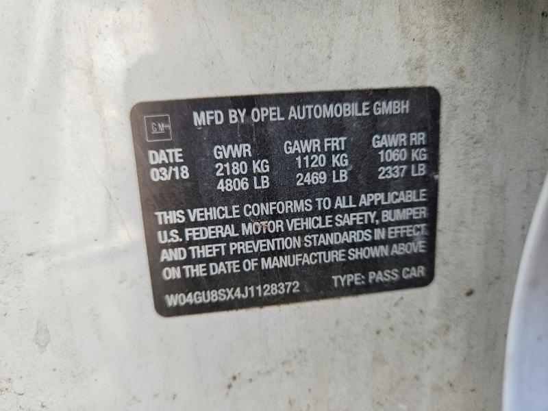 Продажа на аукционе авто 2018 Buick Regal Tourx, vin: W04GU8SX4J1128372, номер лота: 60171536