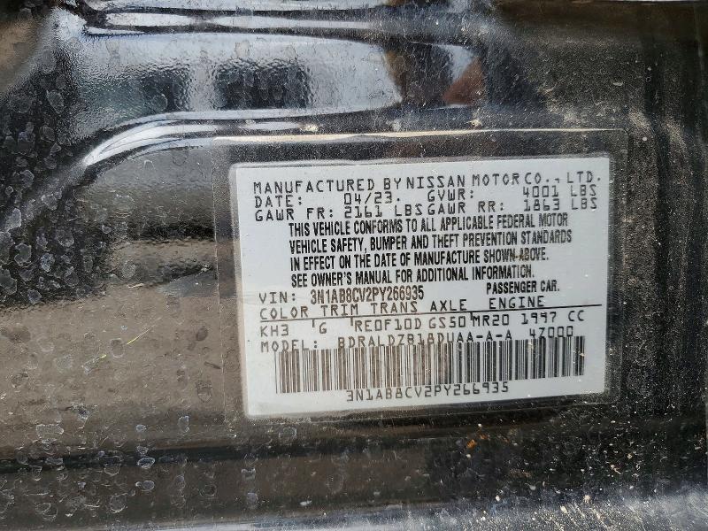 Продаж на аукціоні авто 2023 Nissan Sentra, vin: 3N1AB8CV2PY266935, номер лоту: 60494166