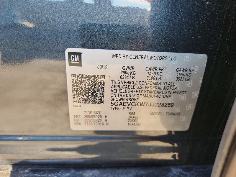 Продажа на аукционе авто 2018 Buick Enclave, vin: 5GAEVCKW7JJ228259, номер лота: 60563976