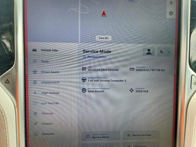 Aukcja sprzedaży 2017 Tesla Model X, vin: 5YJXCDE28HF055686, numer aukcji: 60646116