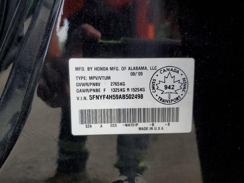 Продажа на аукционе авто 2010 Honda Pilot, vin: 5FNYF4H59AB502498, номер лота: 60153826