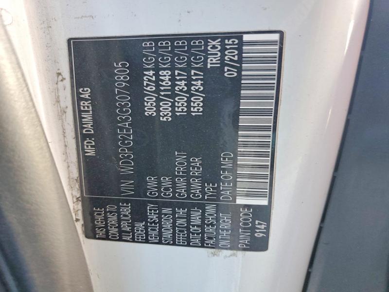 Aukcja sprzedaży 2016 Mercedes-benz Metris, vin: WD3PG2EA3G3079805, numer aukcji: 59704046
