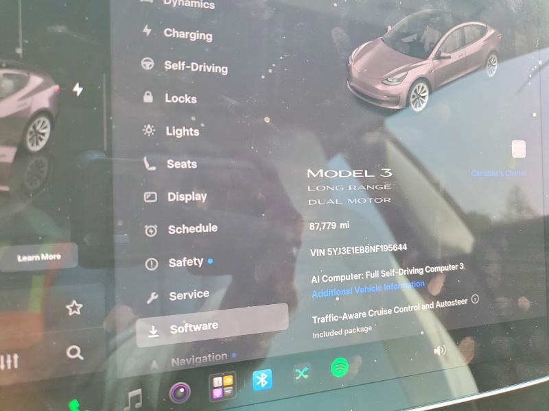 2022 Tesla Model 3 მანქანა იყიდება აუქციონზე, vin: 5YJ3E1EB8NF195644, აუქციონის ნომერი: 59846656
