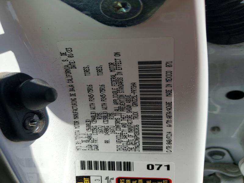 62068546 :رقم المزاد ، 3TMAZ5CN6PM203836 vin ، 2023 Toyota Tacoma مزاد بيع