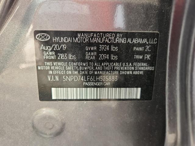 Aukcja sprzedaży 2020 Hyundai Elantra, vin: 5NPD74LF6LH525883, numer aukcji: 60418416