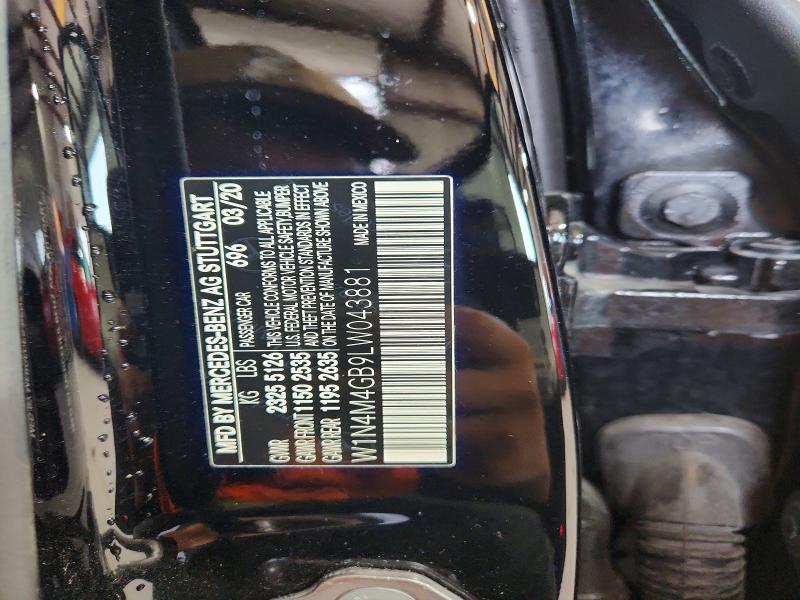 Auction sale of the 2020 Mercedes-benz Glb, vin: W1N4M4GB9LW043881, lot number: 59679166