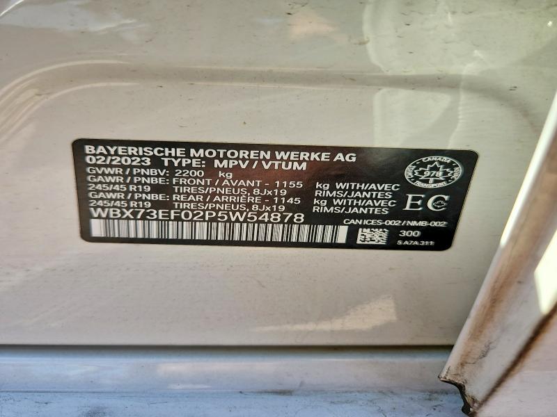 59620256 :رقم المزاد ، WBX73EF02P5W54878 vin ، 2023 Bmw X1 مزاد بيع