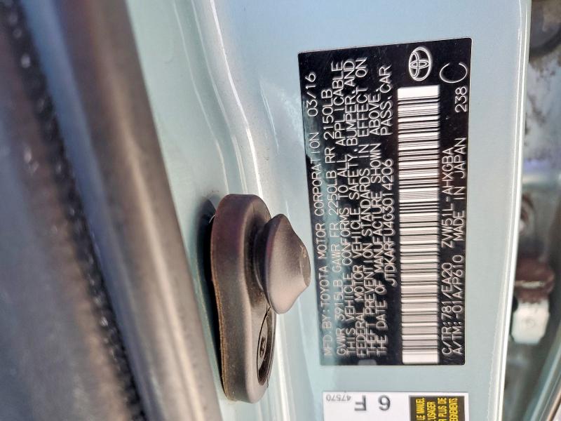 Aukcja sprzedaży 2016 Toyota Prius, vin: JTDKARFU4G3014206, numer aukcji: 63519976