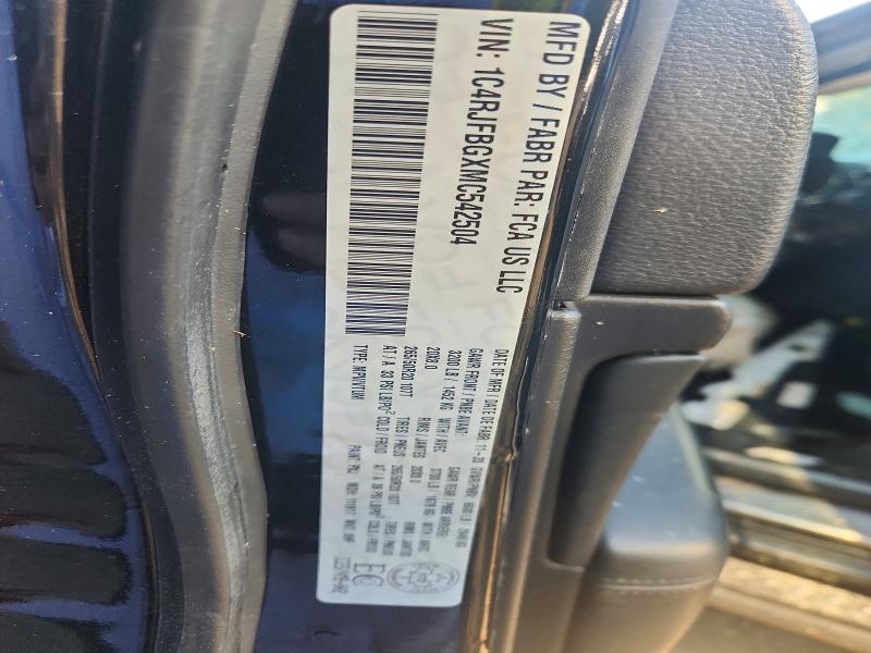Продаж на аукціоні авто 2021 Jeep Grand Cherokee, vin: 1C4RJFBGXMC542504, номер лоту: 60790106