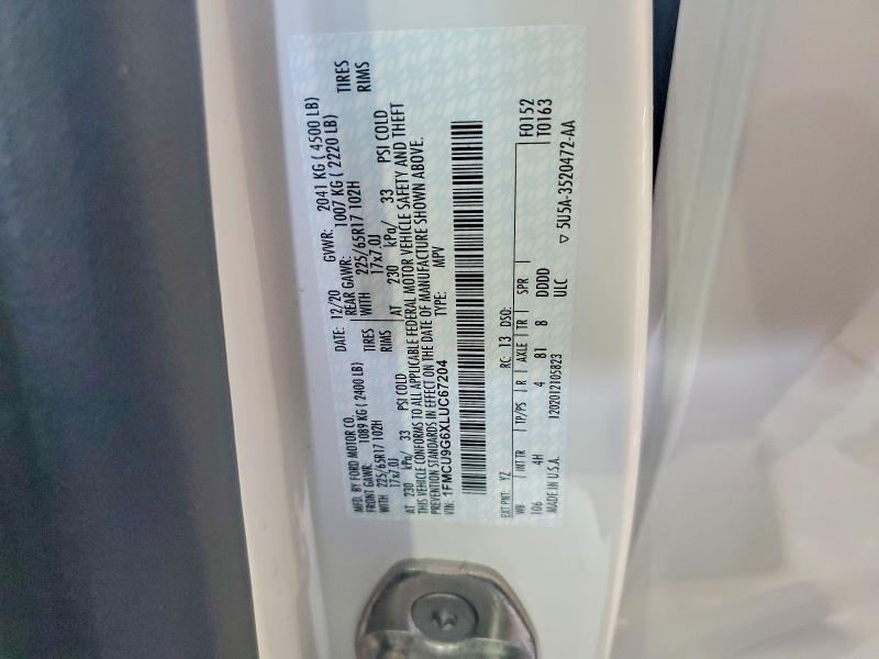 Продажа на аукционе авто 2020 Ford Escape, vin: 1FMCU9G6XLUC67204, номер лота: 60980806