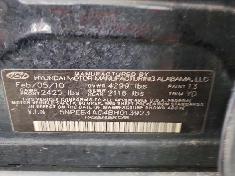 Aukcja sprzedaży 2011 Hyundai Sonata, vin: 5NPEB4AC4BH013923, numer aukcji: 62408776