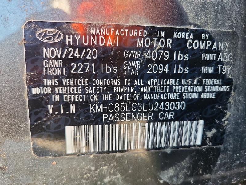 Продажа на аукционе авто 2020 Hyundai Ioniq, vin: KMHC85LC3LU243030, номер лота: 60604716