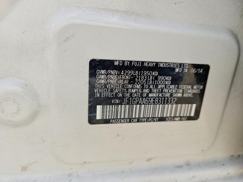 59335826 :رقم المزاد ، JF1GPAA69E8311332 vin ، 2014 Subaru Impreza مزاد بيع
