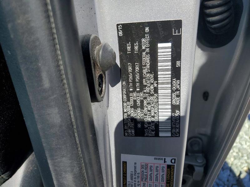 62988216 :رقم المزاد ، JTEBU5JRXG5278758 vin ، 2016 Toyota 4runner مزاد بيع