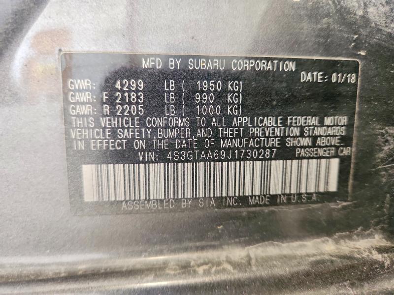 Aukcja sprzedaży 2018 Subaru Impreza, vin: 4S3GTAA69J1730287, numer aukcji: 62001476