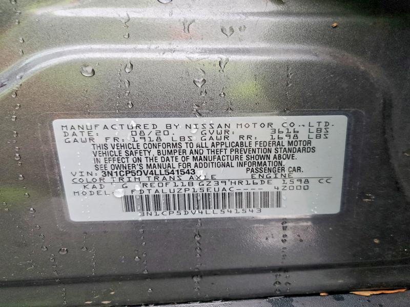 Продажа на аукционе авто 2020 Nissan Kicks, vin: 3N1CP5DV4LL541543, номер лота: 62779706