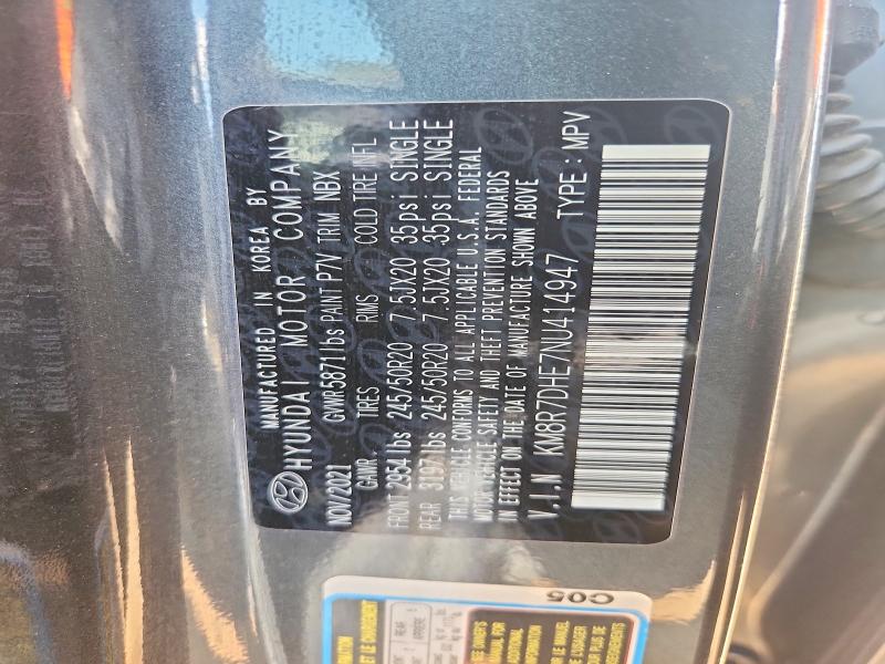 Продаж на аукціоні авто 2022 Hyundai Palisade, vin: KM8R7DHE7NU414947, номер лоту: 59671186