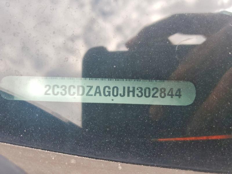 62785886 :رقم المزاد ، 2C3CDZAG0JH302844 vin ، 2018 Dodge Challenger مزاد بيع