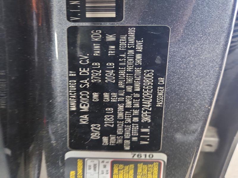 Aukcja sprzedaży 2024 Kia Forte, vin: 3KPF24AD2RE698063, numer aukcji: 61896666