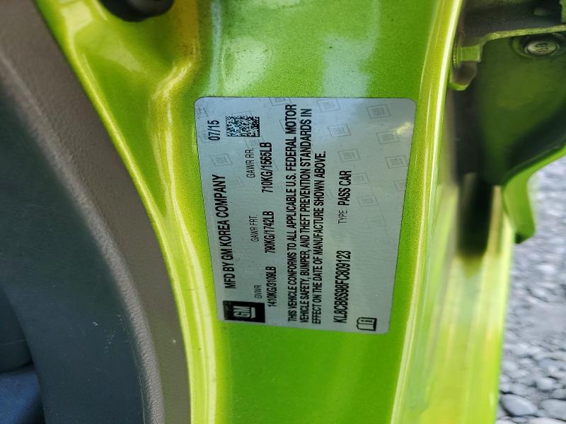 Продажа на аукционе авто 2015 Chevrolet Spark, vin: KL8CB6S98FC809123, номер лота: 60328066