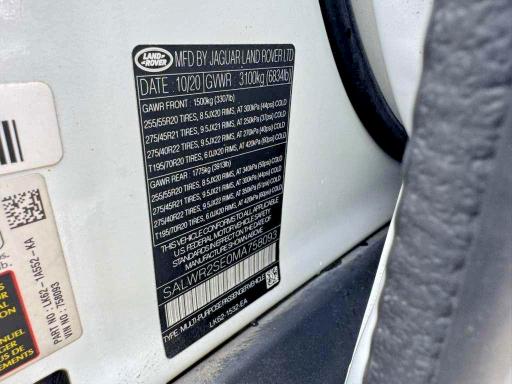 63542496 :رقم المزاد ، SALWR2SE0MA758093 vin ، 2021 Land Rover Range Rover Sport مزاد بيع