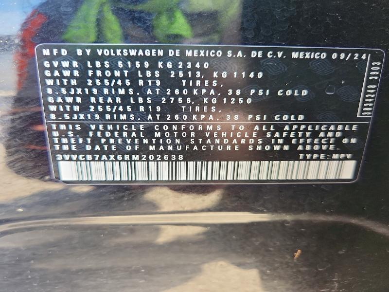 Aukcja sprzedaży 2024 Volkswagen Tiguan, vin: 3VVCB7AX6RM202638, numer aukcji: 60471626