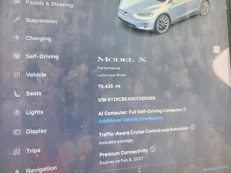 Продажа на аукционе авто 2019 Tesla Model X, vin: 5YJXCBE4XKF200269, номер лота: 59291866