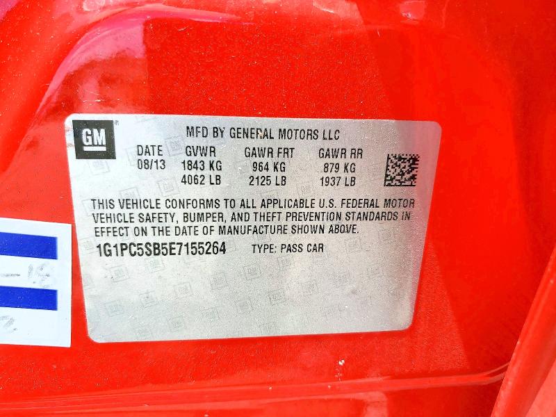 Продаж на аукціоні авто 2014 Chevrolet Cruze, vin: 1G1PC5SB5E7155264, номер лоту: 61238786