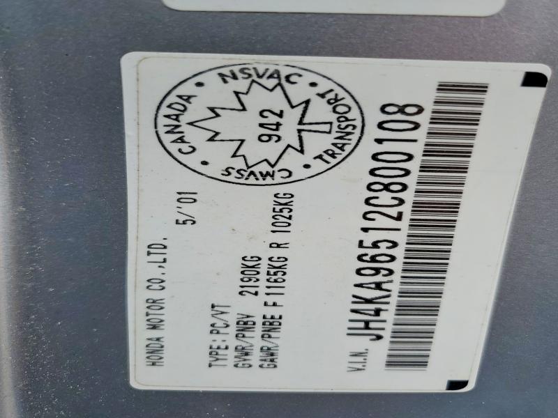61717316 :رقم المزاد ، JH4KA96512C800108 vin ، 2002 Acura 3.5rl مزاد بيع