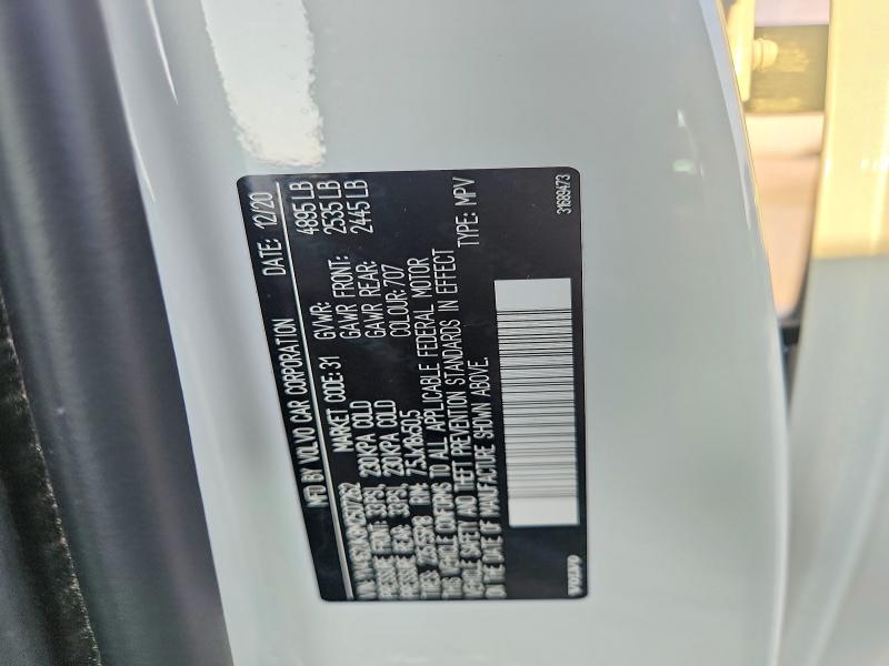 62627636 :رقم المزاد ، YV4162UK8M2507262 vin ، 2021 Volvo Xc40 مزاد بيع