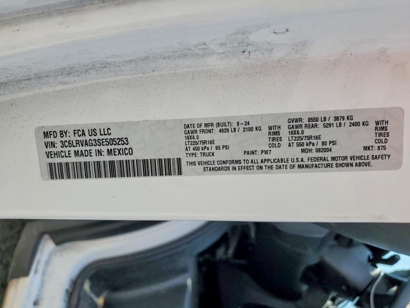 Aukcja sprzedaży 2025 Ram Promaster 1500, vin: 3C6LRVAG3SE505253, numer aukcji: 61929836