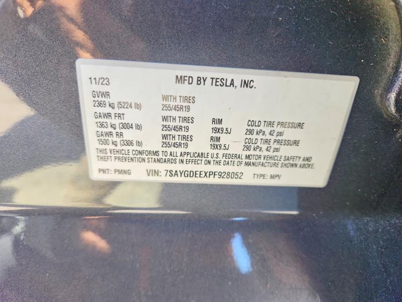 59997136 :رقم المزاد ، 7SAYGDEEXPF928052 vin ، 2023 Tesla Model Y مزاد بيع