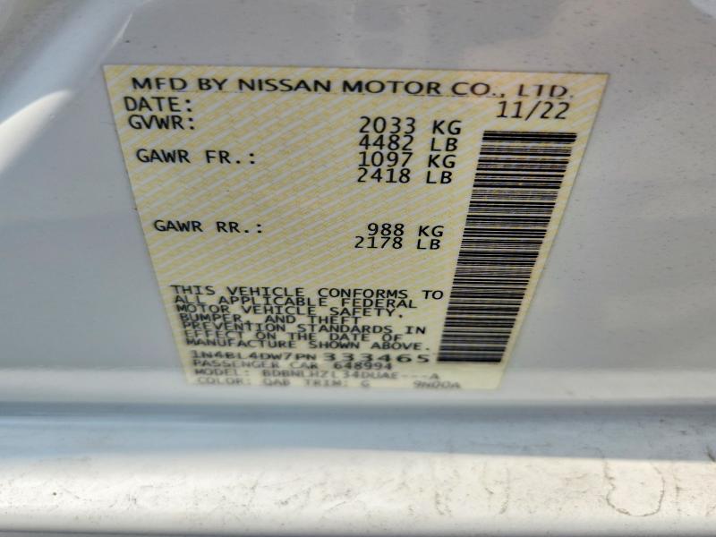 Продажа на аукционе авто 2023 Nissan Altima, vin: 1N4BL4DW7PN333465, номер лота: 62234156