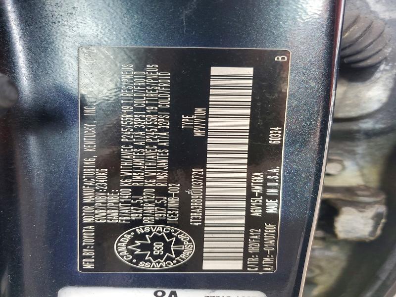 2013 Toyota Venza მანქანა იყიდება აუქციონზე, vin: 4T3BA3BB9DU037720, აუქციონის ნომერი: 62054716