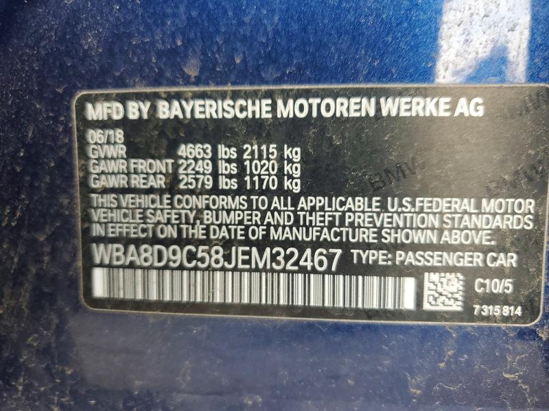 Продажа на аукционе авто 2018 Bmw 330, vin: WBA8D9C58JEM32467, номер лота: 61767356