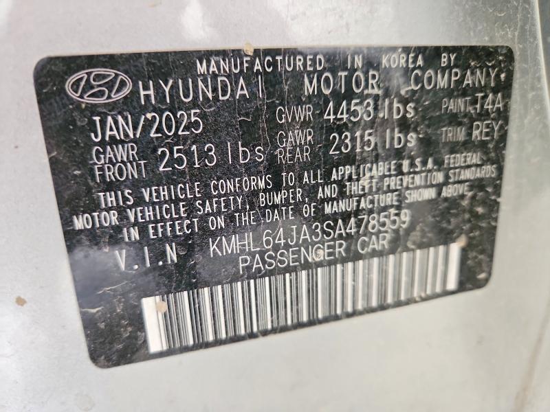 Aukcja sprzedaży 2025 Hyundai Sonata, vin: KMHL64JA3SA478559, numer aukcji: 60669266