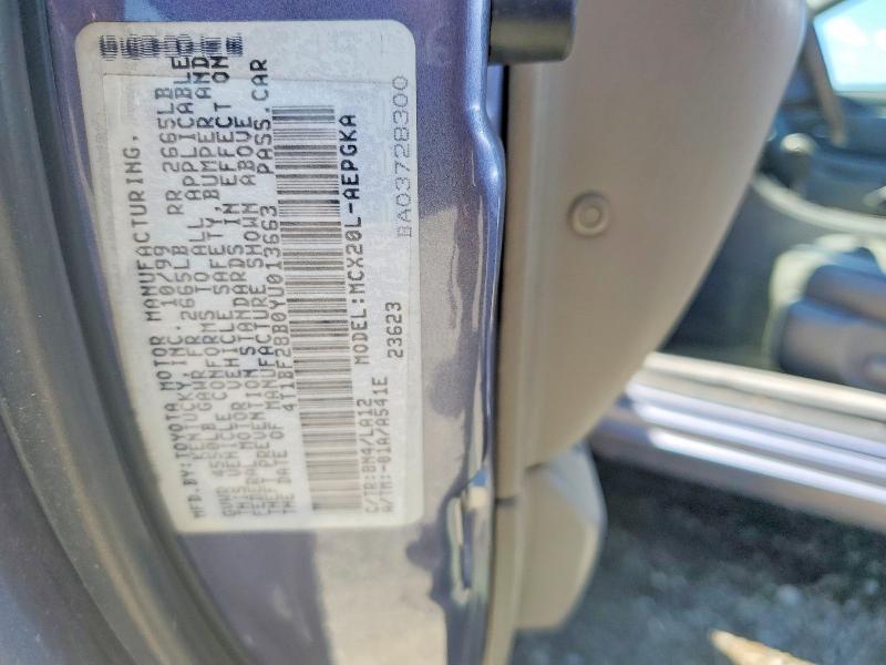 2000 Toyota Avalon მანქანა იყიდება აუქციონზე, vin: 4T1BF28B0YU013663, აუქციონის ნომერი: 59890566