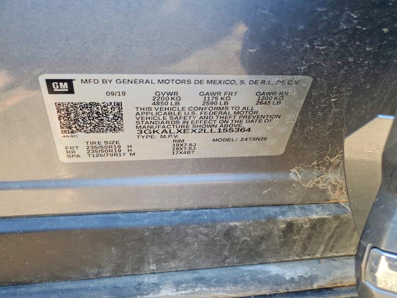 Продаж на аукціоні авто 2020 Gmc Terrain, vin: 3GKALXEX2LL155364, номер лоту: 62469396