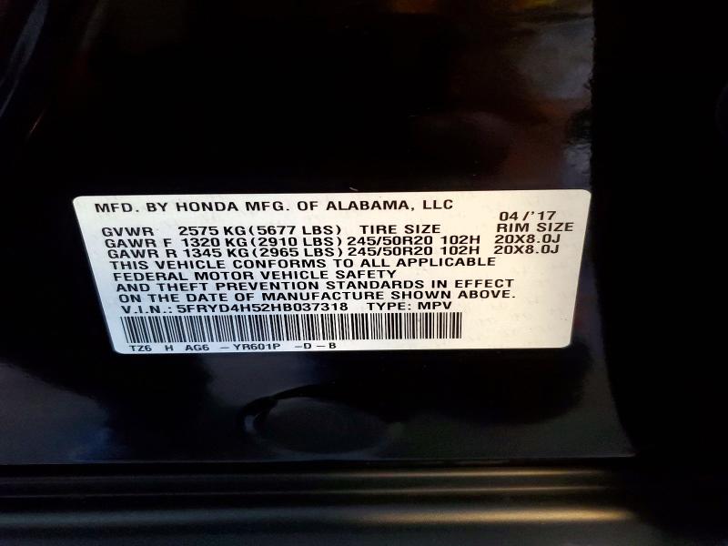 Aukcja sprzedaży 2017 Acura Mdx, vin: 5FRYD4H52HB037318, numer aukcji: 61709866