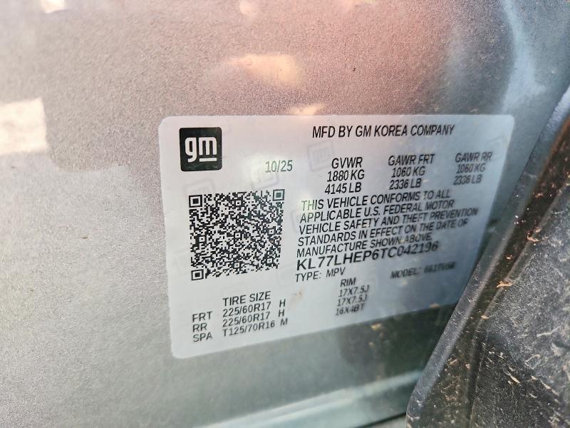 Aukcja sprzedaży 2026 Chevrolet Trax, vin: KL77LHEP6TC042196, numer aukcji: 61446596