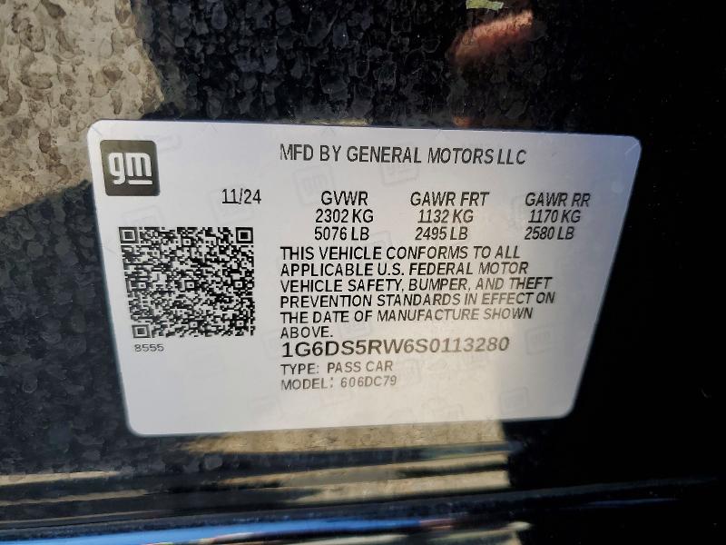 2025 Cadillac Ct5 მანქანა იყიდება აუქციონზე, vin: 1G6DS5RW6S0113280, აუქციონის ნომერი: 62924426