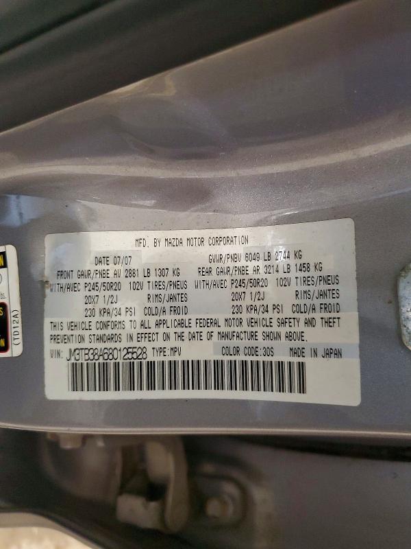 Aukcja sprzedaży 2008 Mazda Cx-9, vin: JM3TB38A680125528, numer aukcji: 62019096
