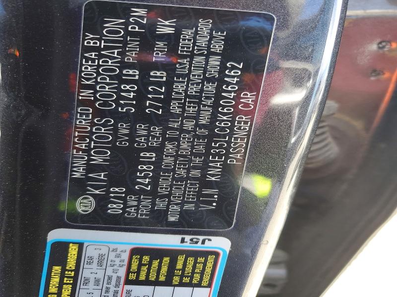 Продаж на аукціоні авто 2019 Kia Stinger, vin: KNAE35LC6K6046462, номер лоту: 59909136